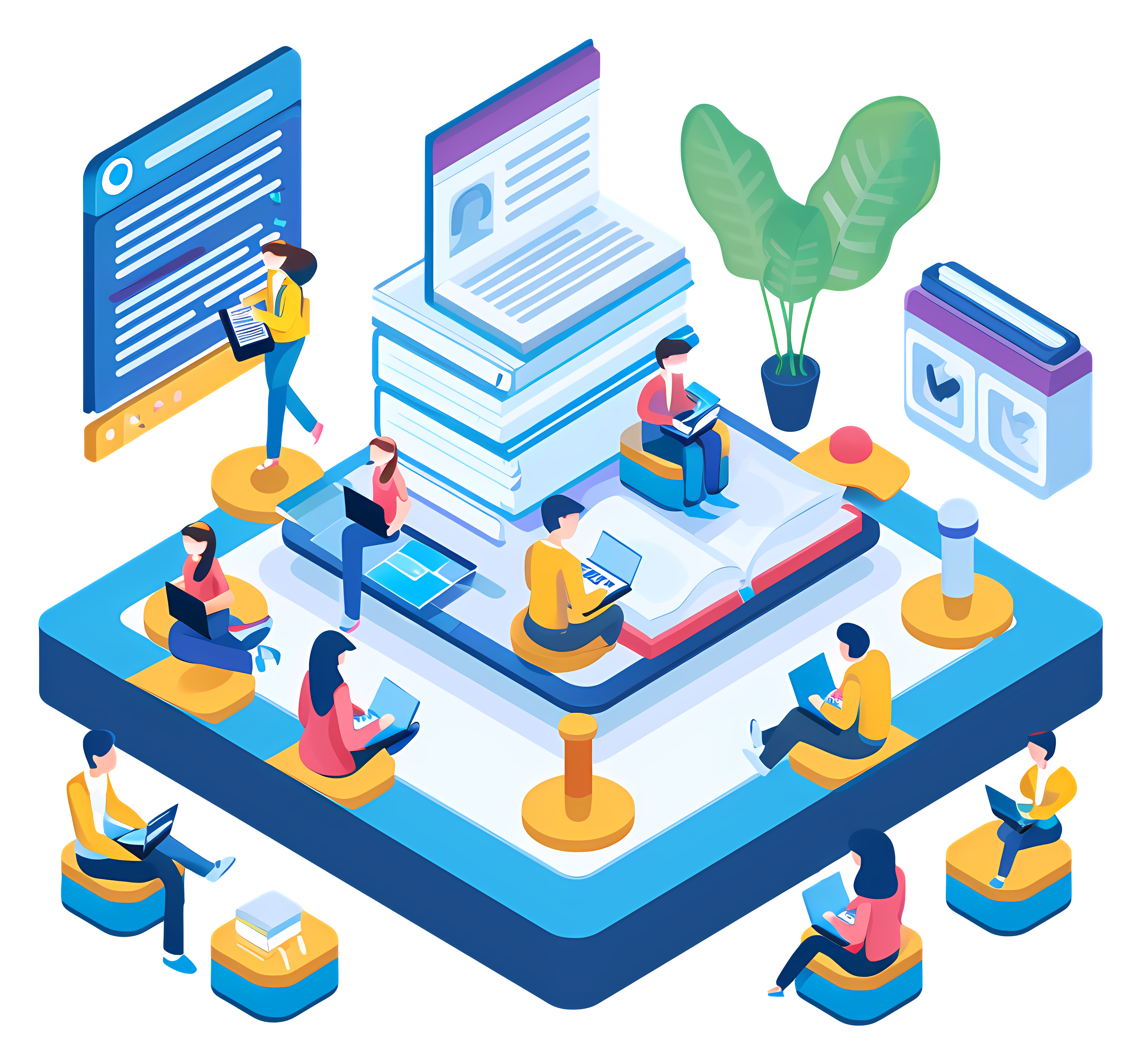 Offshore team illustration